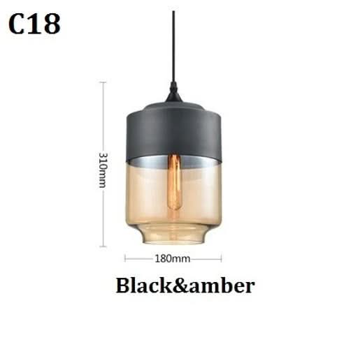 Handgeblasene Pendelleuchte aus Glas und Holz, verstellbar