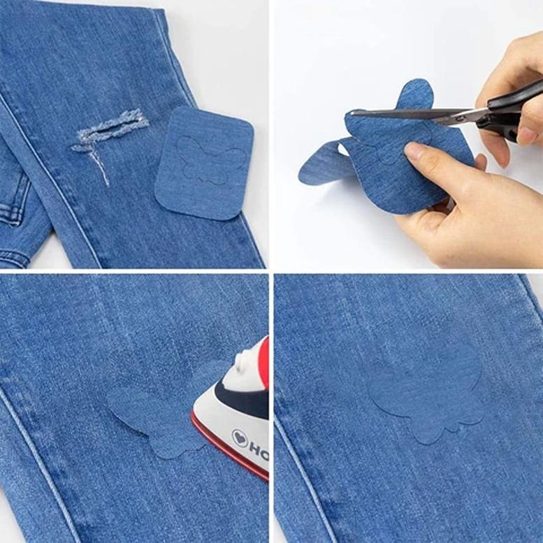 Selbstklebender Jeans-Wiedergeburts-Aufnäher