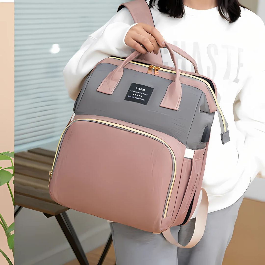 BabyVoyage | Faltbares Reisebett für Babys – Wasserdichtes Design – USB-Ladeanschluss – Ideal für Eltern unterwegs Karnz