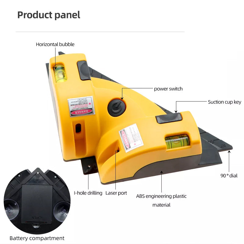 Multifunktionaler 90° Winkel Laser-Niveau | Karnz