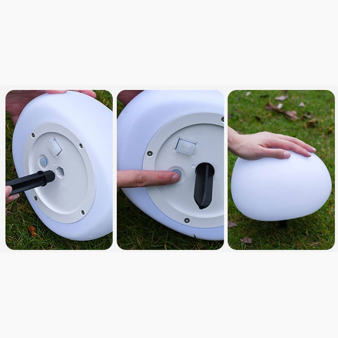 Solarbetriebene, wasserdichte, kugelförmige LED-Außenleuchte aus PE zur dekorativen Gartenbeleuchtung