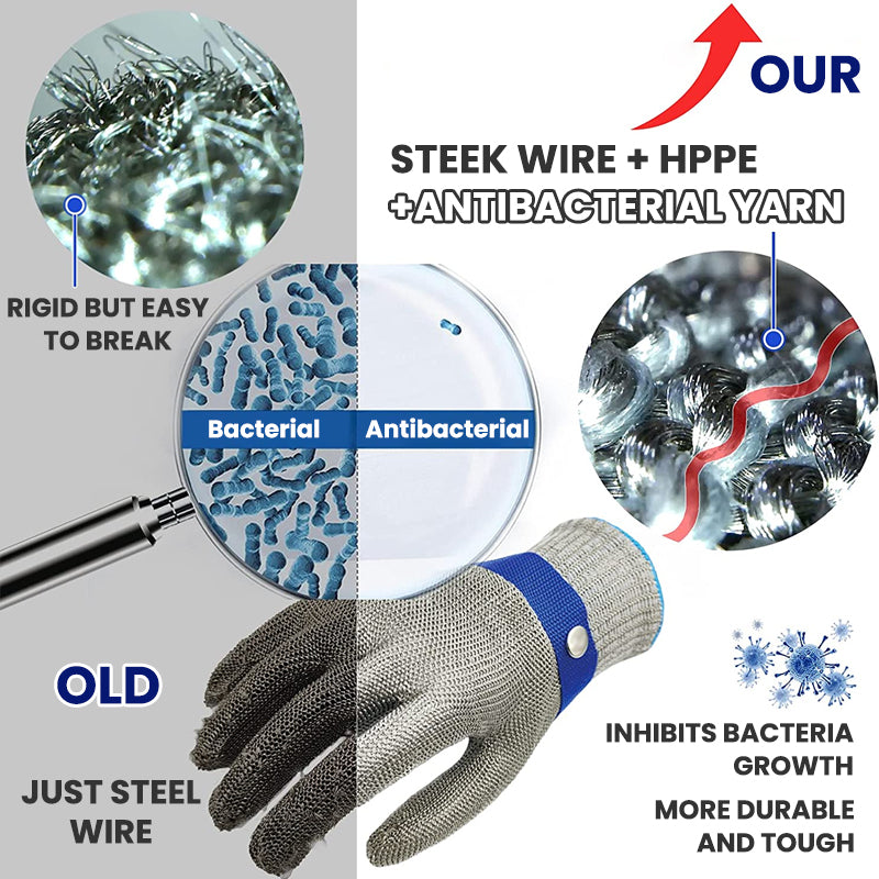Edelstahl-Mesh-Metall-Labor-Schutzhandschuhe