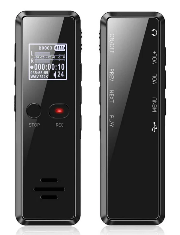 Professioneller digitaler Diktiergerät | Audiorecorder | Automatische Dateispeicherung mit integriertem Lautsprecher