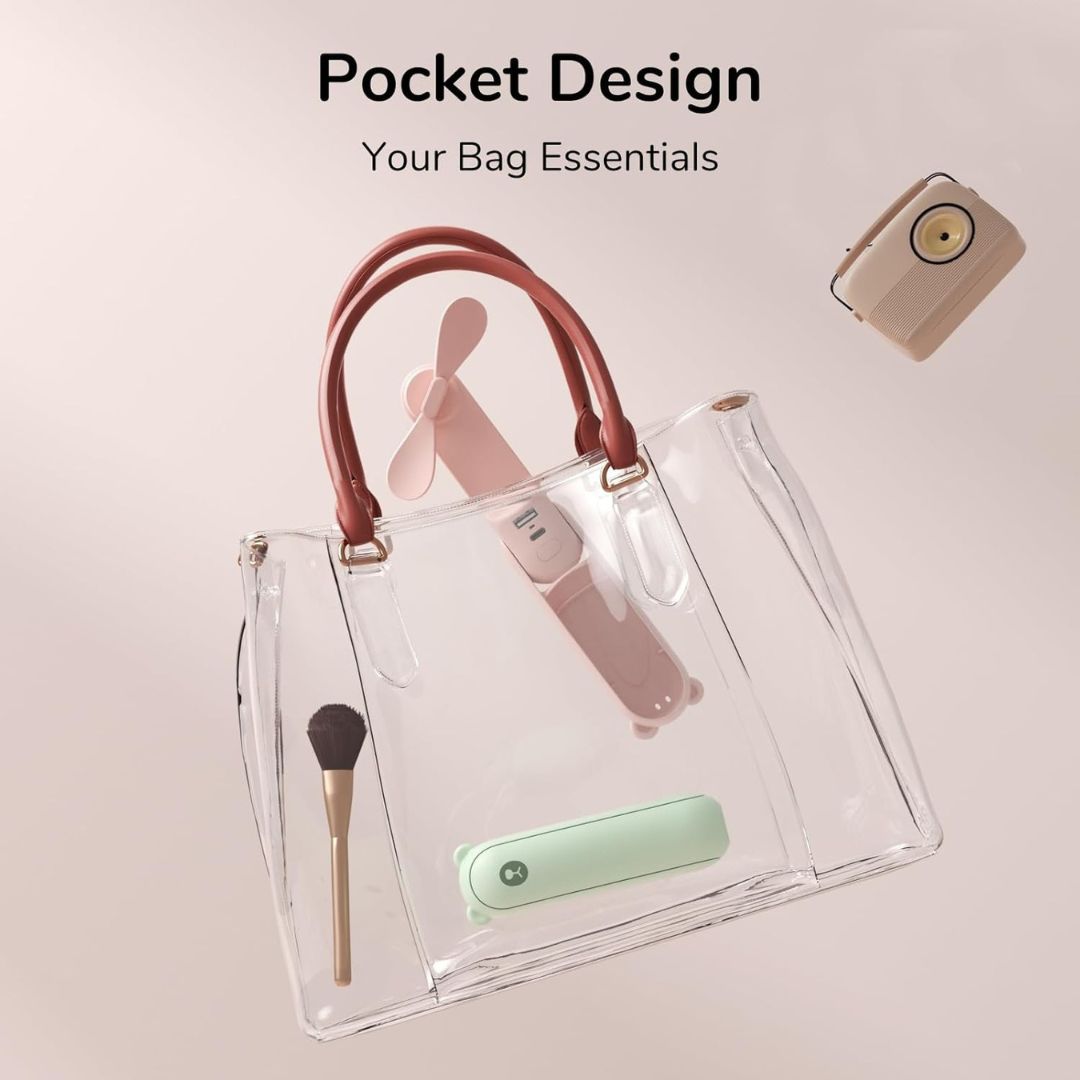 3 In 1 Handheld Mini Ventilator | USB Wiederaufladbar, Faltbares Design & Ideal für Reisen, Camping und Outdoor-Aktivitäten | Karnz