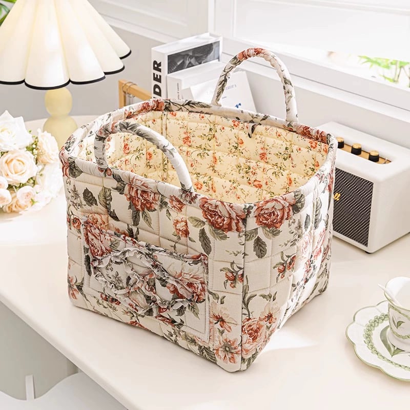 Aufbewahrungskorb aus Boho-Stoff