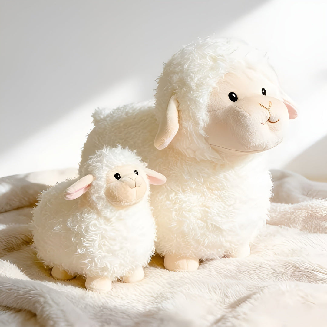 Süße Schaf-Plüschtiere – Weich und kuschelig | Hochwertiges Polyester für Kinder | Karnz