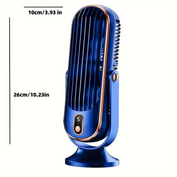 Tragbarer Klimaanlagenventilator - Große Batterie, Dualmotor, 5-Geschwindigkeits-Luftkühler mit 720° Rundum-Luftbläser - Ideal für Büro, Camping, Outdoor-Wohnmobil, USB-Ventilator - Großes Geschenk für Erntedankfest, Halloween, Weihnachten | Karnz