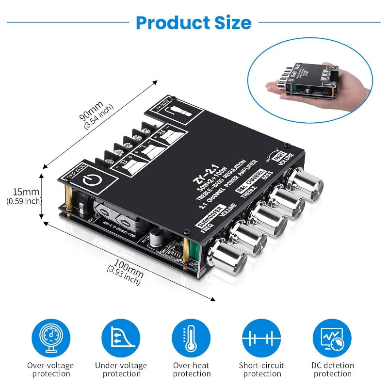 2.1 Kanal Bluetooth Verstärker Board Karnz