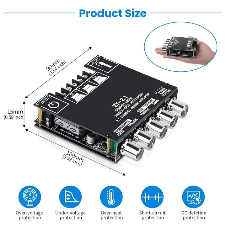 2.1 Kanal Bluetooth Verstärker Board Karnz