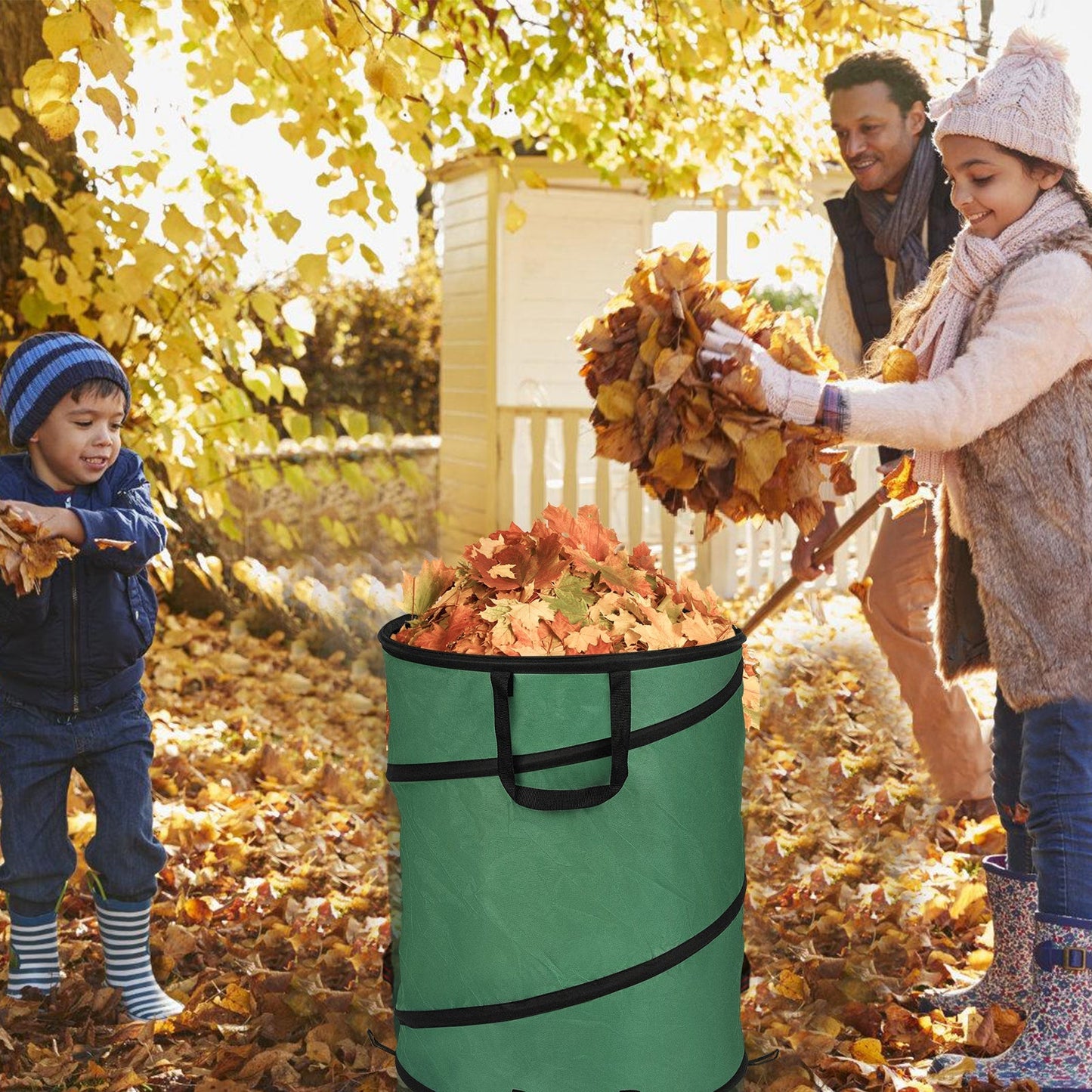 Gartensack Pop Up Gartenabfallsack 170L mit Griffen | Karnz