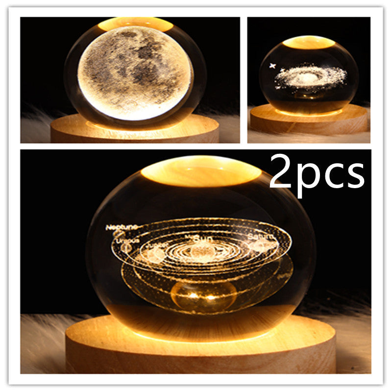 3D Galaxy Kristallkugel LED Nachtlicht | Karnz