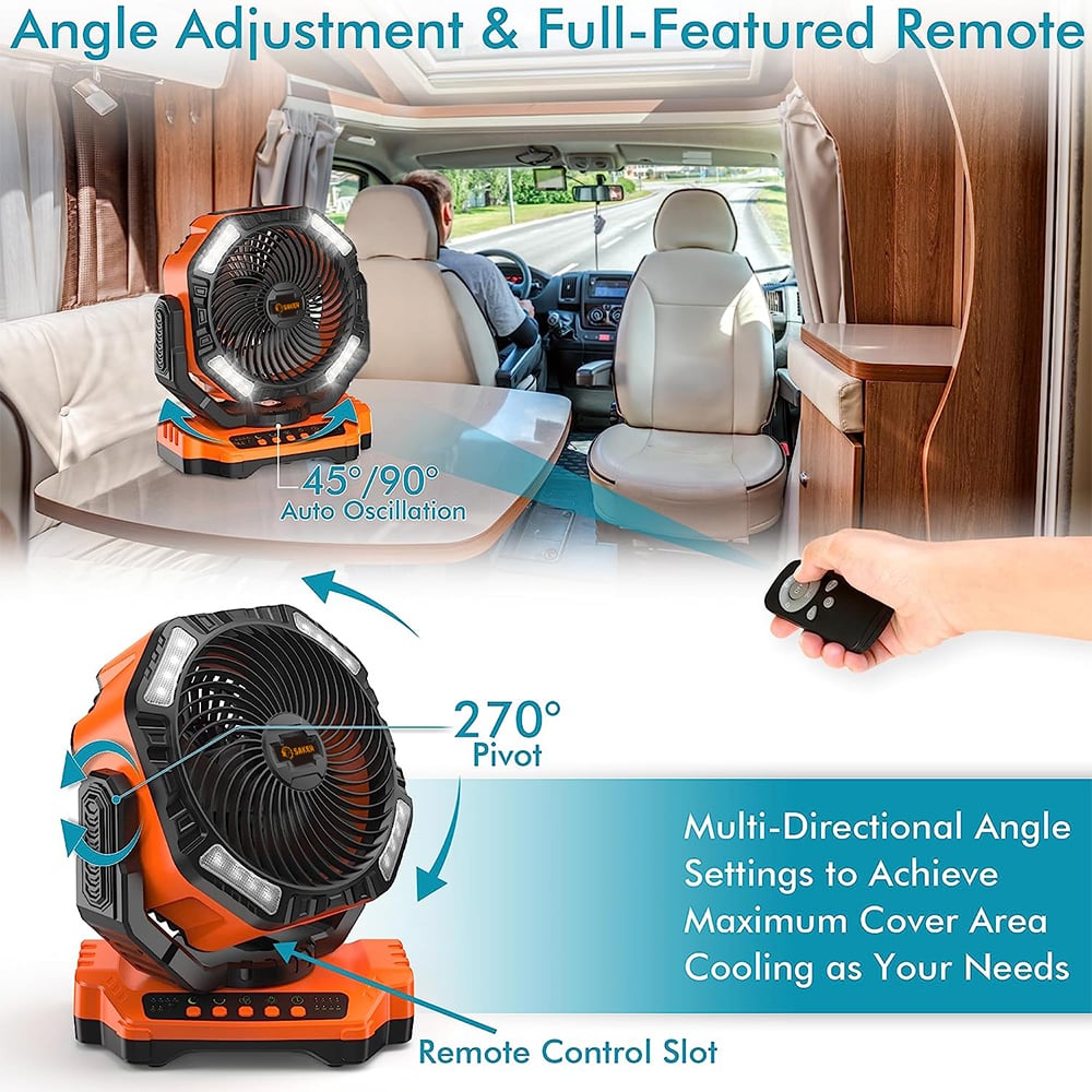 Wiederaufladbarer Campingventilator | Karnz