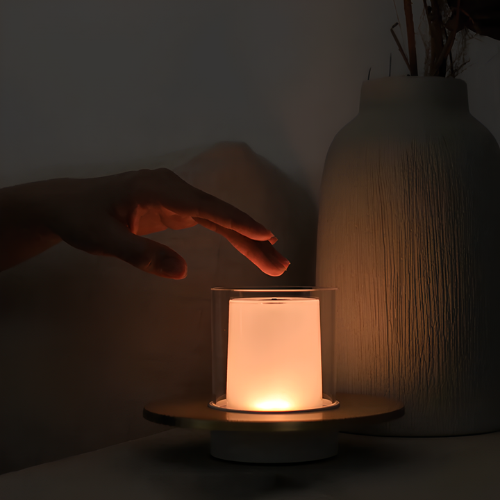 Glas Kerzen Tischlampe | Karnz