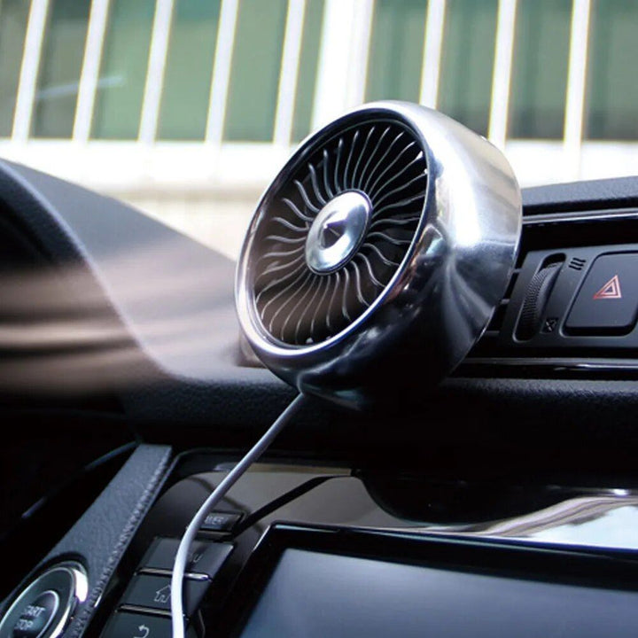 USB Auto Belüftungsventilator mit 3 Geschwindigkeiten & Farbenfrohem LED-Licht | Karnz
