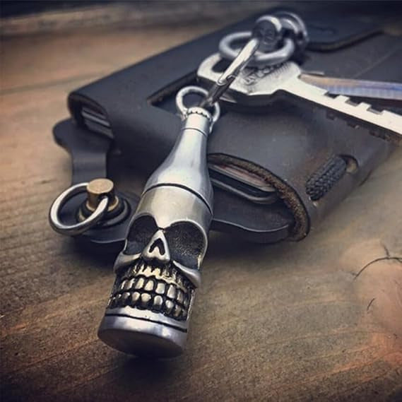 Kolben-Kunst-Totenkopf-Schlüsselanhänger