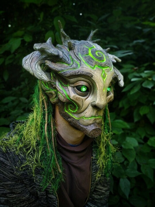Waldgeistmaske des Grünen Mannes – Kostümzubehör