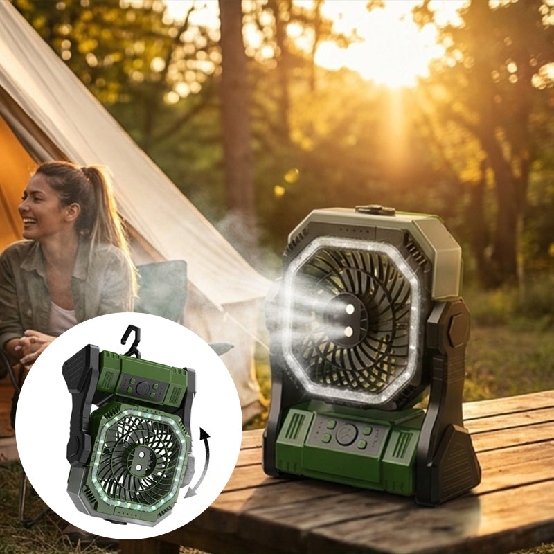 Wiederaufladbarer Outdoor Camping Ventilator Licht | Karnz