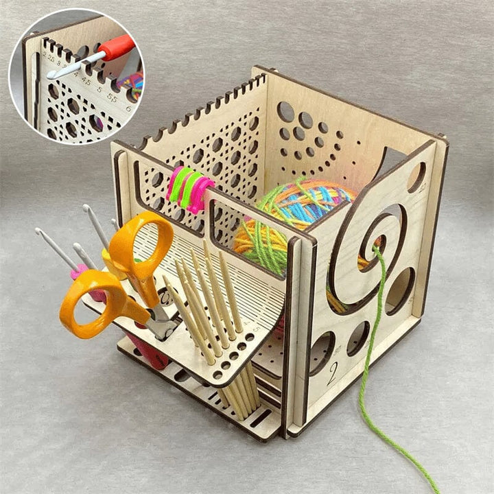 Holzschüssel All-in-One – Multifunktionales Strickwerkzeug | Karnz