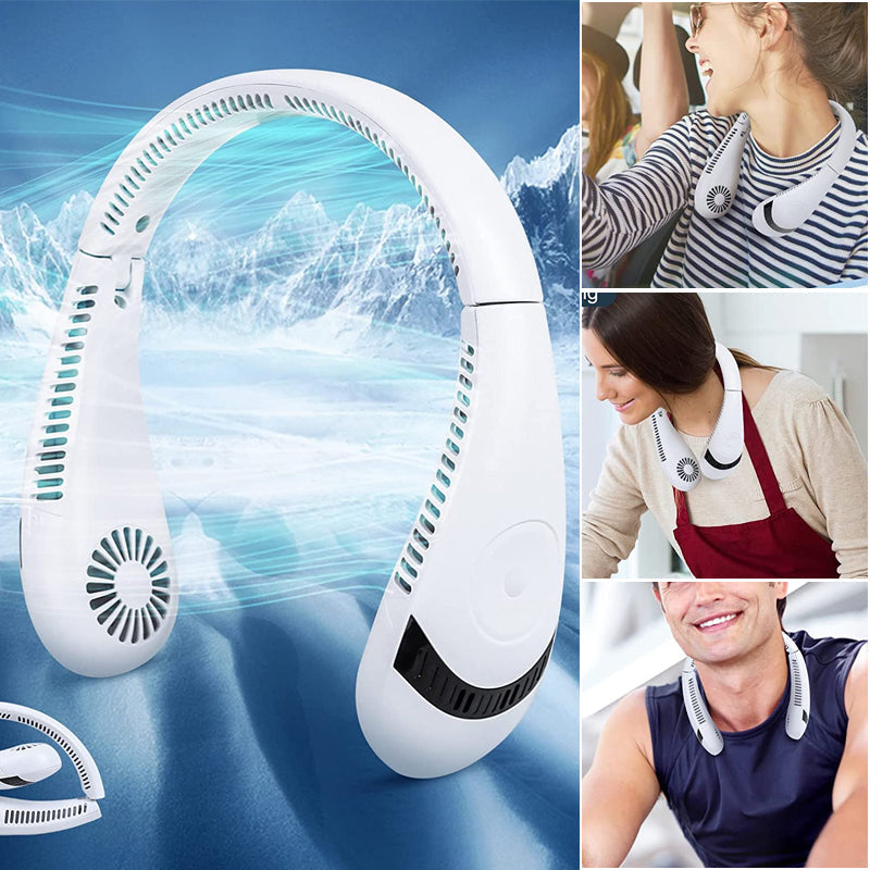 Wiederaufladbarer flügelloser tragbarer Halsventilator | Karnz