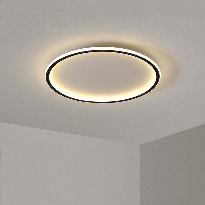 LunaNova - Moderne LED-Deckenleuchte Metall/Acryl für Wohnzimmer und Schlafzimmer, Schwarz/Weiß Design | Karnz