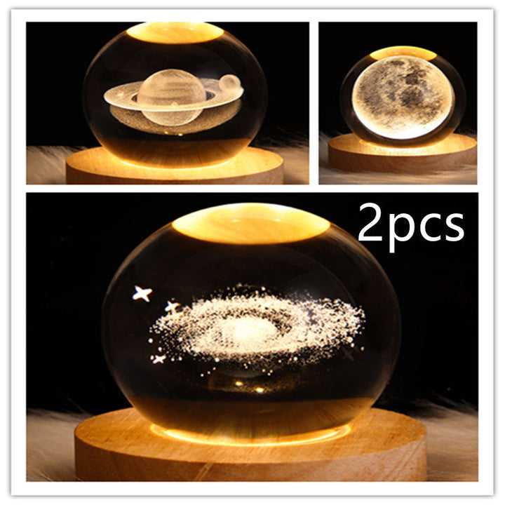 3D Galaxy Kristallkugel LED Nachtlicht | Karnz