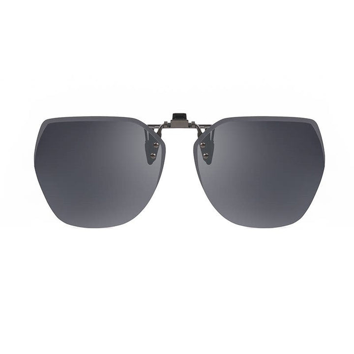 Karnz | Clip-on randlose polarisierte Sonnenbrillen, mit Blendfreiheit und hochklappbarem Design, für Outdoor/Fahren