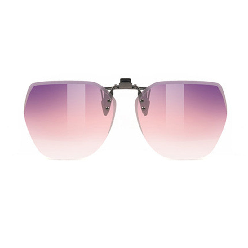 Karnz | Clip-on randlose polarisierte Sonnenbrillen, mit Blendfreiheit und hochklappbarem Design, für Outdoor/Fahren