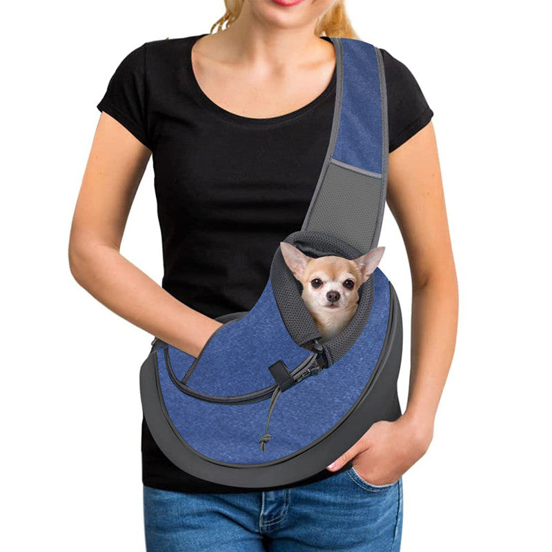Karnz | Tragetasche für Hunde mit verstellbarem Schultergurt und Handytasche, für Hunde und Katzen