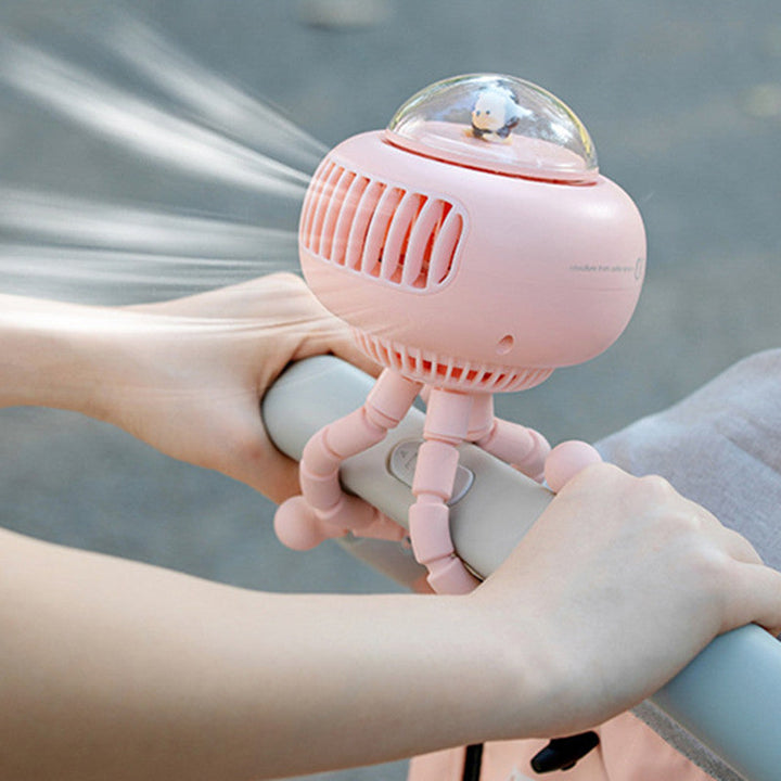 Tragbarer aufladbarer Clip-Kinderwagenventilator mit 130° Oszillation & flexiblem Stativ | Karnz