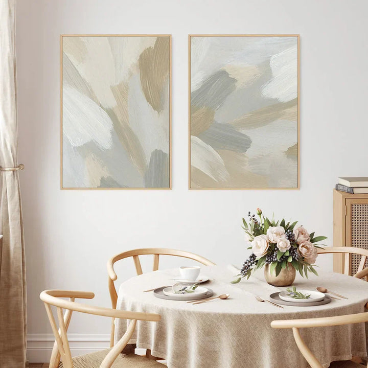 Neutrale Farben Abstrakte Dicke Pinselmalerei Wandkunst Fein Kunst Leinwanddrucke Poster Bilder Für Modernes Wohnzimmer Schlafzimmer Kunstdekoration | Karnz