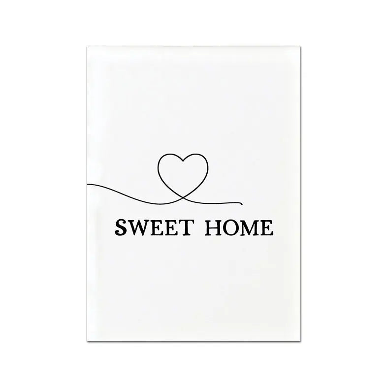 Home Sweet Home Schwarze Weiße Zitate Poster Wandkunst Feine Kunst Leinwanddrucke Minimalistische Nordische Bilder Für Einfache Wohnzimmerdekoration | Karnz