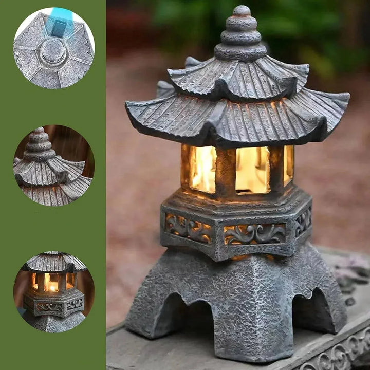 Japanische Gartenlaterne – Wetterfeste LED Außenbeleuchtung für Zen-Gärten | Karnz