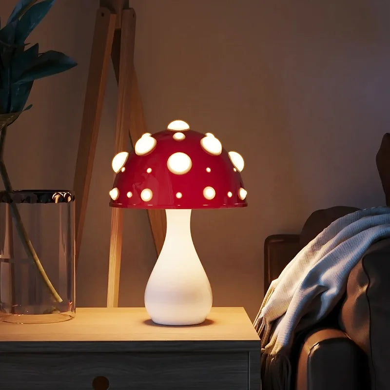 Trikolorierter Pilz Warmes Licht Atmosphäre Lampe