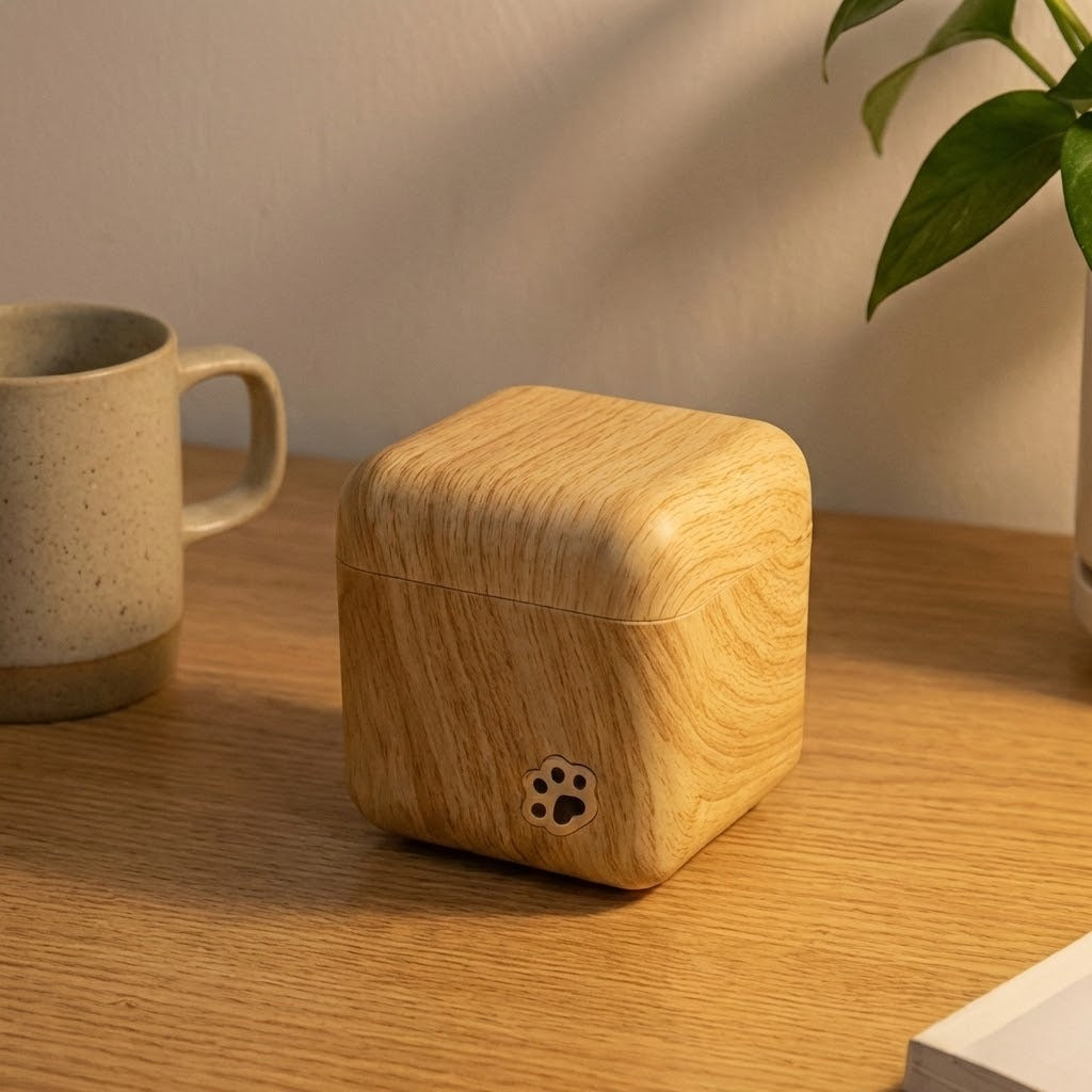 Süße Peekaboo Katze Holz Nachtlicht Lampe