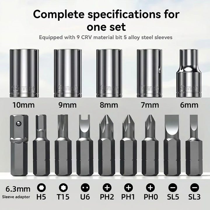 14in1 Multi-Winkel Ratschen-Schraubendreher-Set