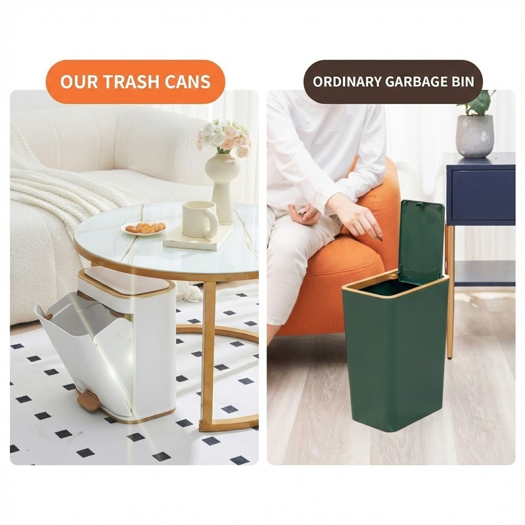 Easy-Clean Eleganter Badezimmer-Mülleimer | Karnz