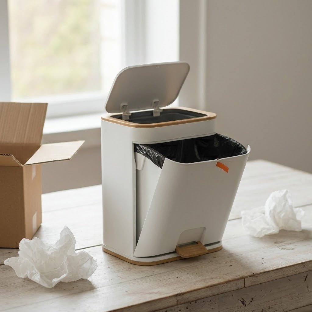 Easy-Clean Eleganter Badezimmer-Mülleimer | Karnz