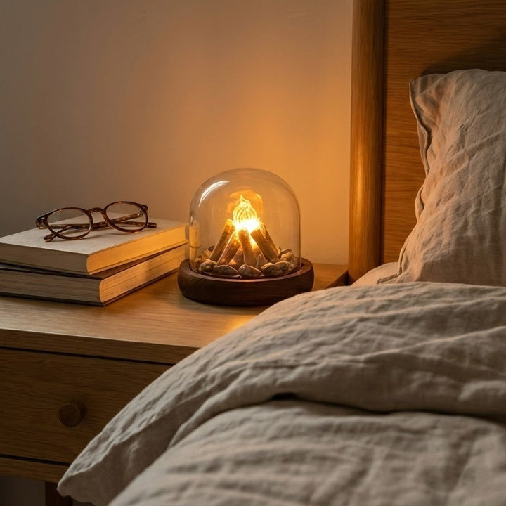 Mini Bonfire Flame Glasdome Nachtlampe | Karnz