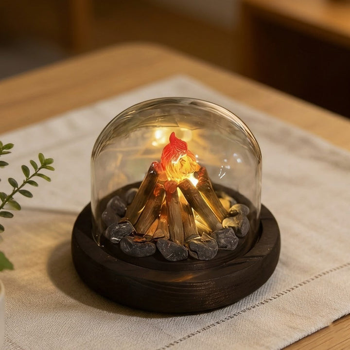 Mini Lagerfeuer Flamme Glasdome Nachtlampe | Karnz