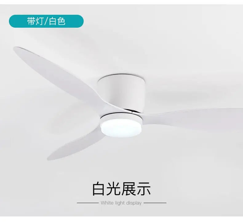 42/52 Zoll Deckenventilatoren mit LED-Lichtern - 3 Farben, 6 Geschwindigkeiten DC-Motor, Fernbedienung, niedrige Boden-Decorative Ventilatoren mit Beleuchtung | Karnz