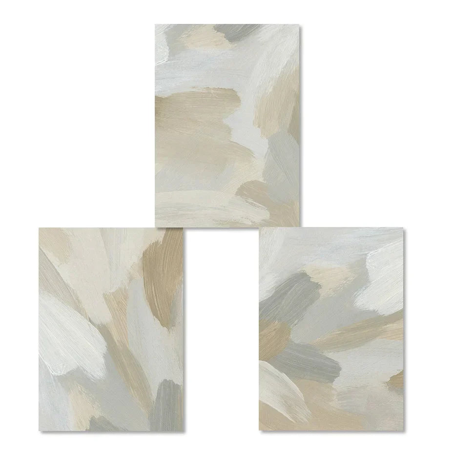 Neutrale Farben Abstrakte Dicke Pinselmalerei Wandkunst Fein Kunst Leinwanddrucke Poster Bilder Für Modernes Wohnzimmer Schlafzimmer Kunstdekoration | Karnz