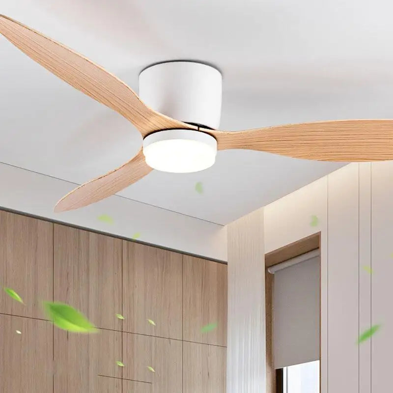42/52 Zoll Deckenventilatoren mit LED-Lichtern - 3 Farben, 6 Geschwindigkeiten DC-Motor, Fernbedienung, niedrige Boden-Decorative Ventilatoren mit Beleuchtung | Karnz