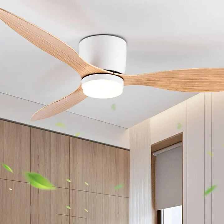 42/52 Zoll Deckenventilatoren mit LED-Lichtern - 3 Farben, 6 Geschwindigkeiten DC-Motor, Fernbedienung, niedrige Boden-Decorative Ventilatoren mit Beleuchtung | Karnz