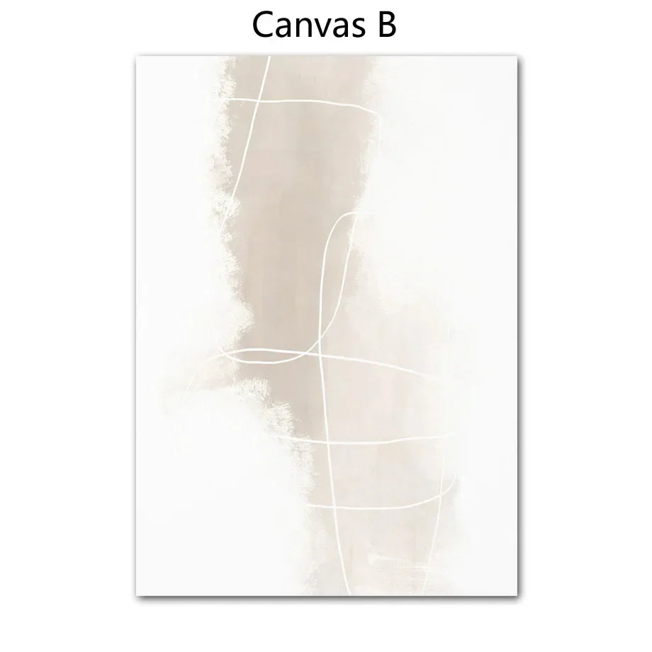 Absolute Minimal Beige White Abstract Wall Art Fine Art Canvas Prints Simple Artworks Für Moderne Wohnung Wohnzimmer Kunst Für Zeitgenössische Dekoration