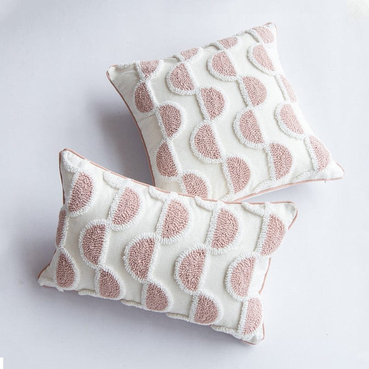 Abstract Loop-Tufted Kissen Karnz