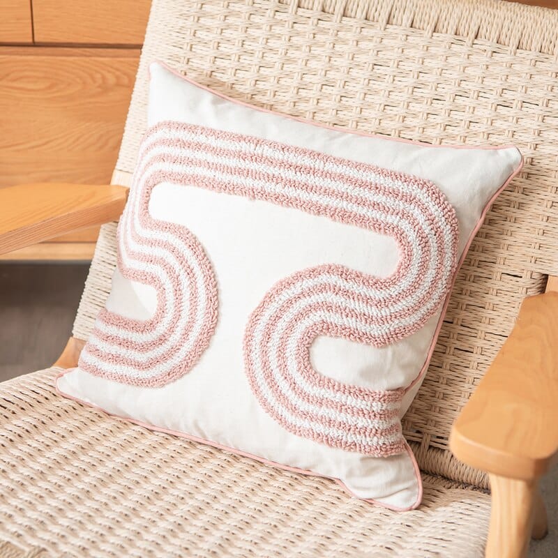 Abstract Loop-Tufted Kissen Karnz