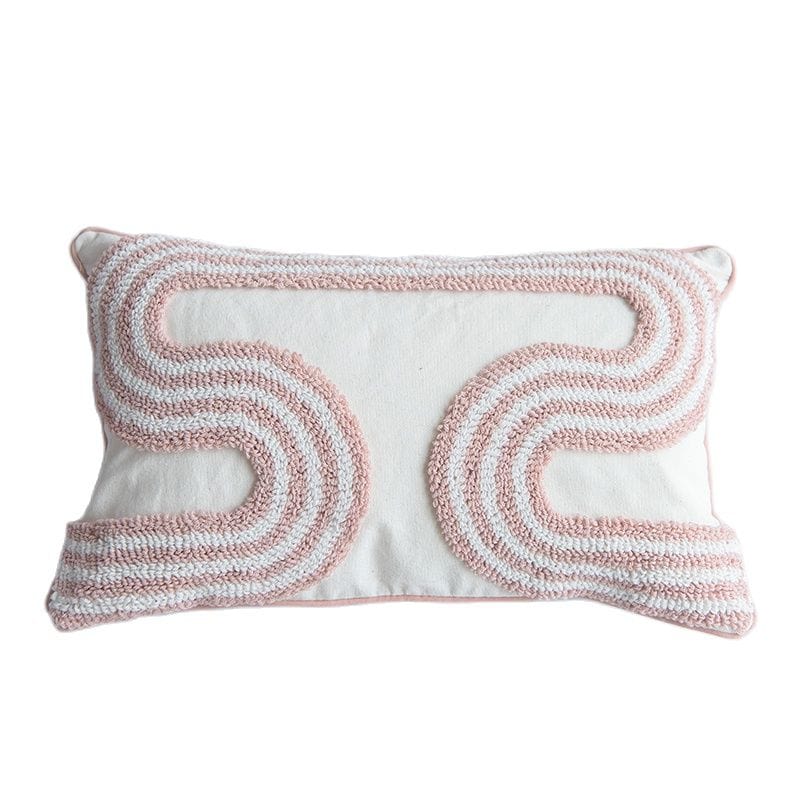 Abstract Loop-Tufted Kissen Karnz