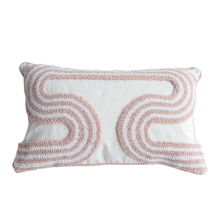 Abstract Loop-Tufted Kissen Karnz