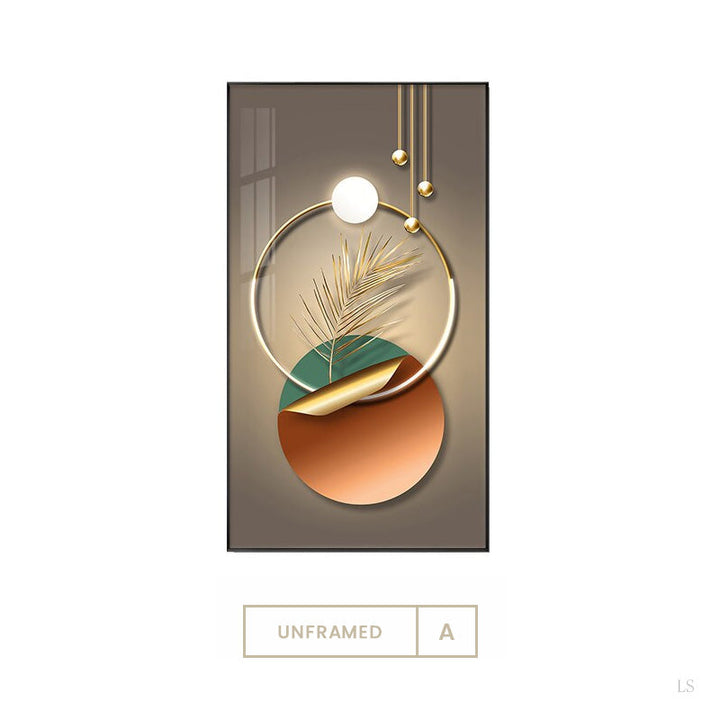 Abstrakte Botanische Lebenskreis Wandkunst Feine Kunst Leinwanddrucke Moderne Ästhetik Bilder für Luxusschlafzimmer Wohnzimmer Home Office Dekor