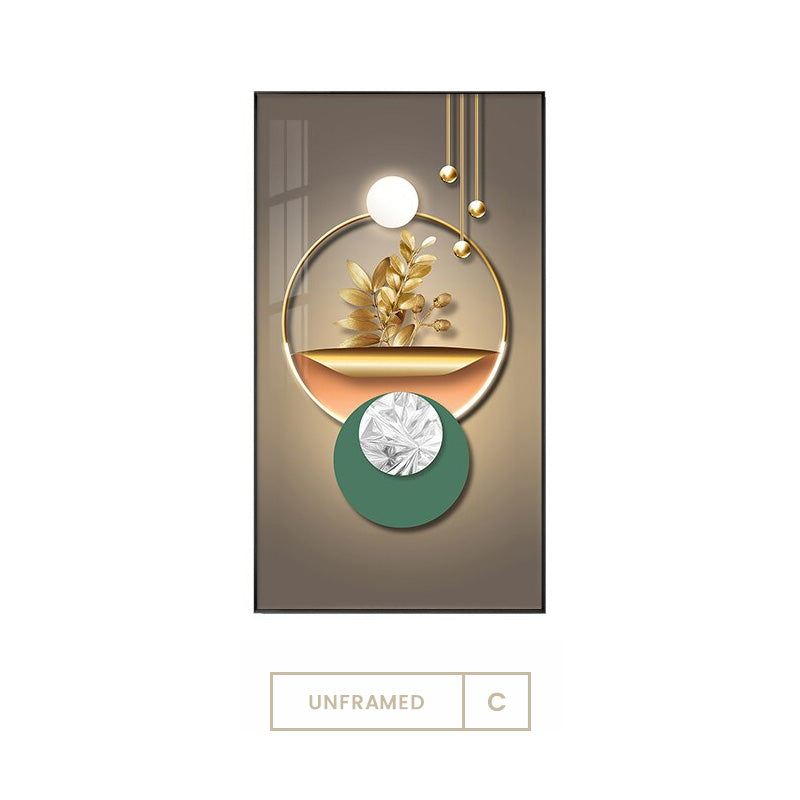 Abstrakte Botanische Lebenskreis Wandkunst Feine Kunst Leinwanddrucke Moderne Ästhetik Bilder für Luxusschlafzimmer Wohnzimmer Home Office Dekor
